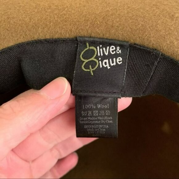 Olive and pique floppy wool hat in brown main image 4